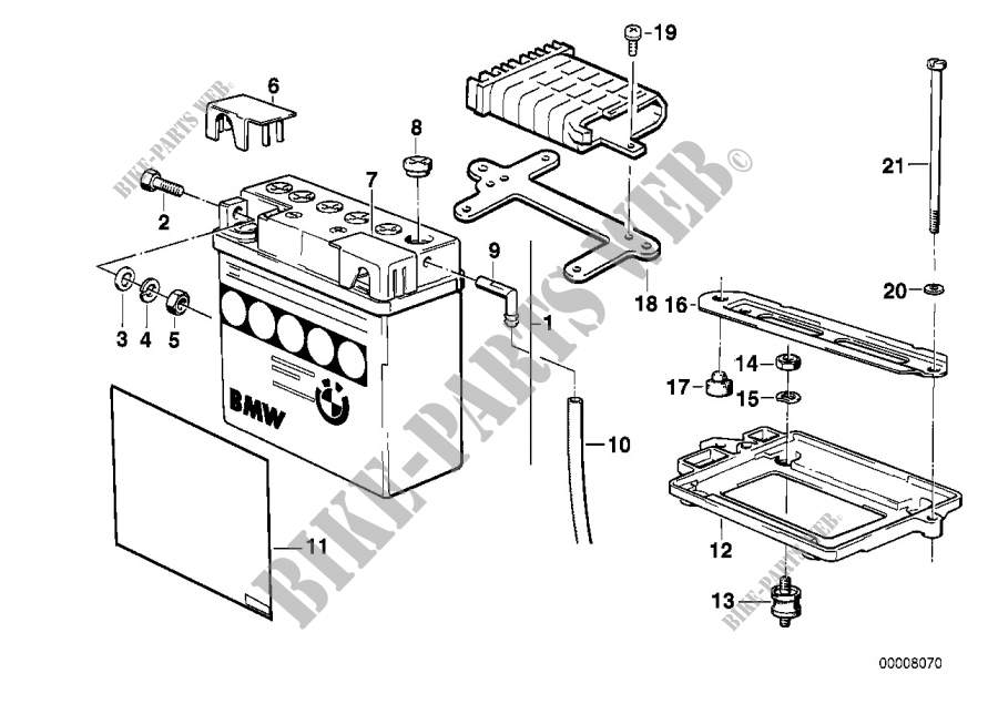 Batterie pour BMW K 100 LT à partir de 1986 # BMW Motos - Catalogue de ...