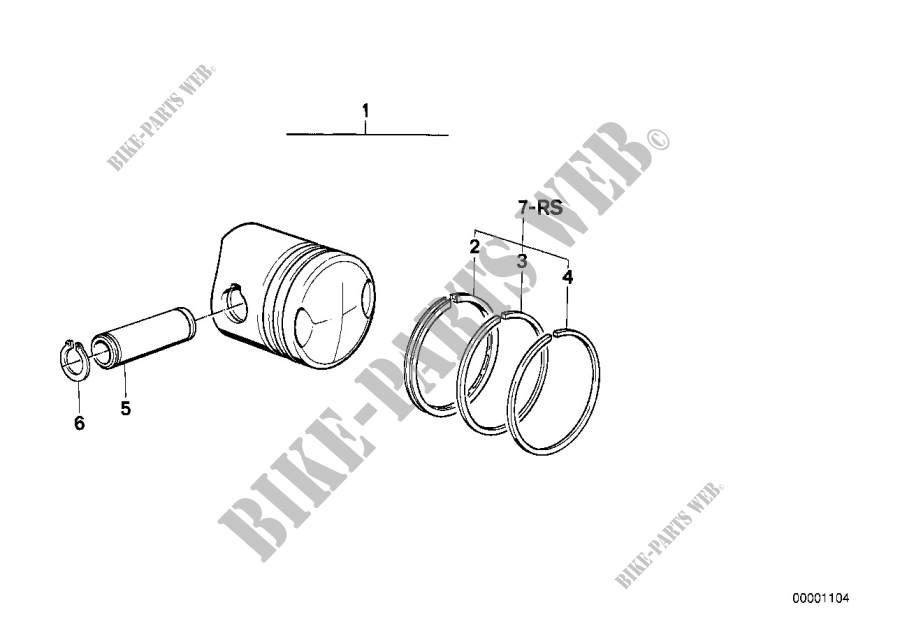 Kit De Réparation Principal Cylindre de frein-BMW R 65/LS/T ' 09/81 '85-15 mm pression piston