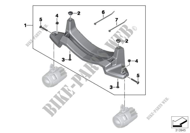 Support Phare Additionnel BMW R 1250 GS 2019-2022 - Montage Facile Et Sécurisé