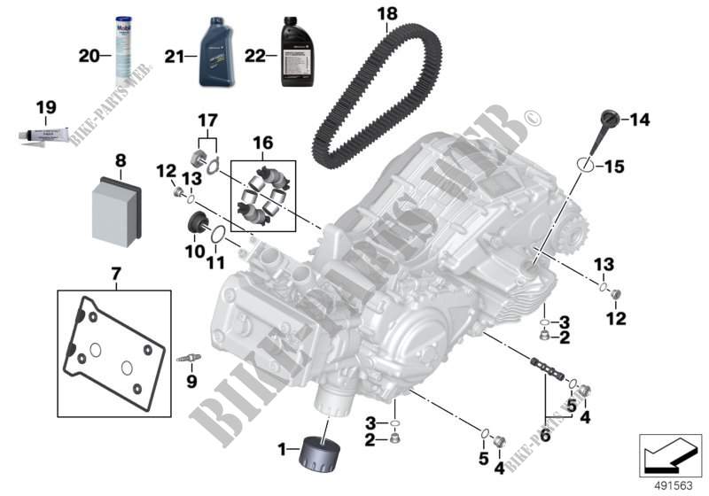 Service huile moteur / inspection pour BMW C 650 GT 16 de 2014 # BMW ...