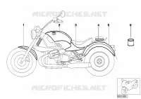 Pièces peintes 922 Piemontrot/Titansi. pour BMW Motorrad R 1200 C Montauk 03 à partir de 2002