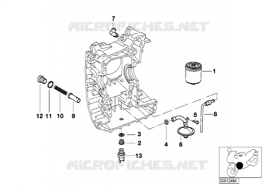 Alimentation dhuile-Filtre à huile BMW Motorrad BMW Motorrad R 850 1994 4V  259R (0401,0406)
