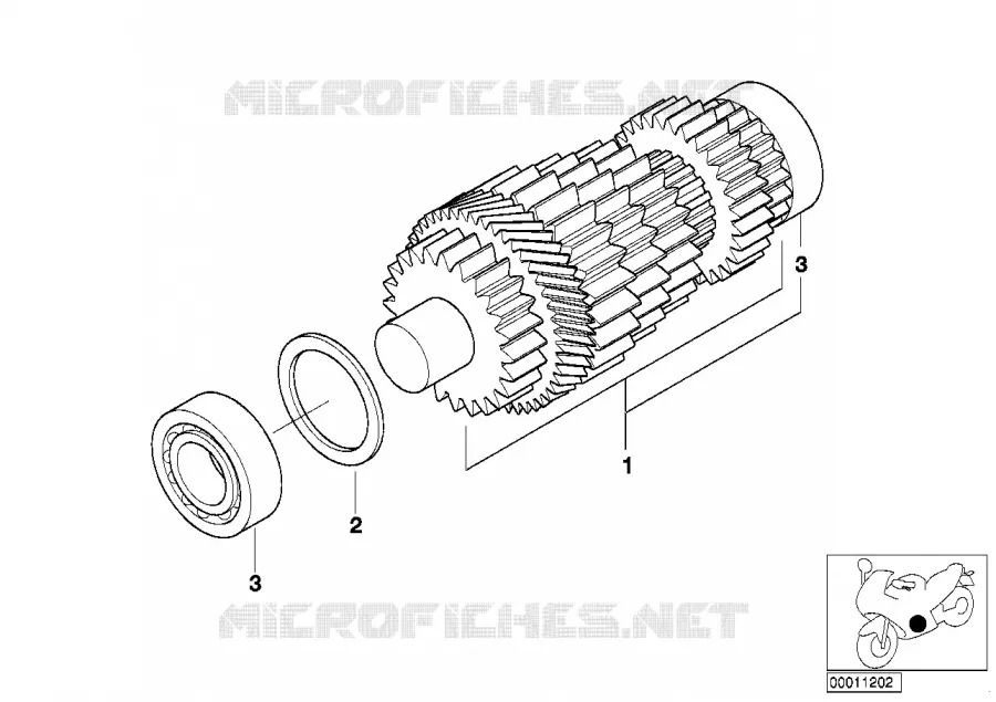 Arbre intermediaire BMW Motorrad BMW Motorrad R 1150 2000 4V  R22 (0447,0498)