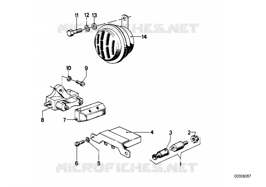 Avertisseur/interrupteur de feu de stop BMW Motorrad BMW Motorrad Classic R 60 1973 Boxer (69-76)  R60