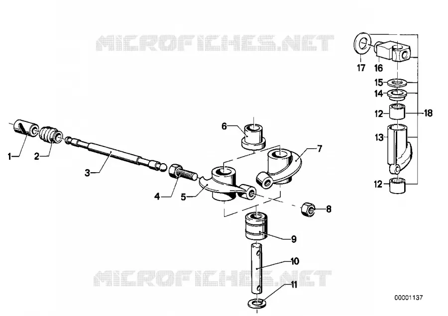 Axe de culbuteur/poussoir BMW Motorrad BMW Motorrad Classic R 60 1973 Boxer (69-76)  R60
