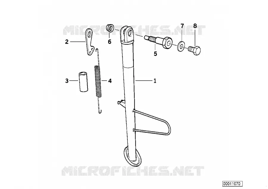 Bequille laterale BMW Motorrad BMW Motorrad F 650 1993   E169 (0161)