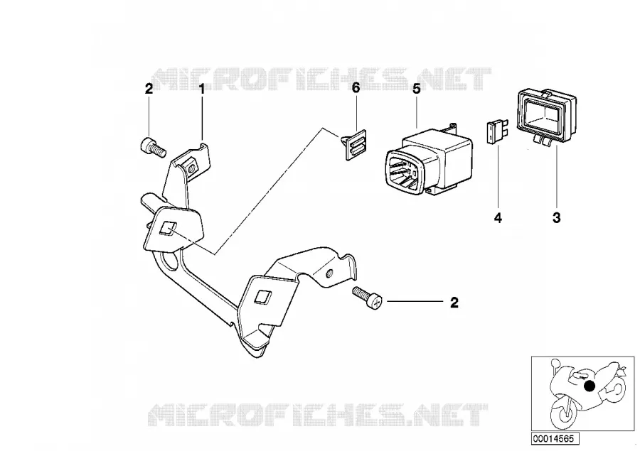 Boite a fusibles BMW Motorrad BMW Motorrad K 1200 2000 4 cyl. 4 soup.  K41 (0547,0557)