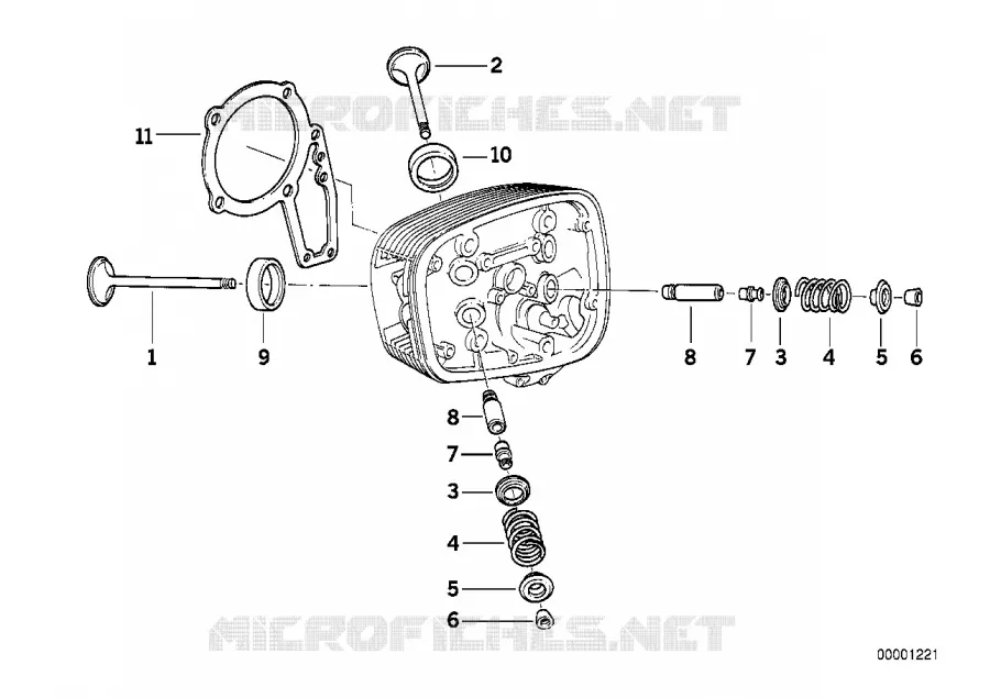 Cde des soupapes-soup.dadmiss./dechap. BMW Motorrad BMW Motorrad R 850 1999 4V  R28 (0428)