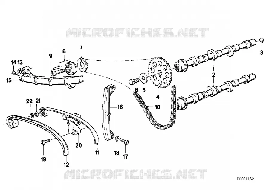 Cde soupapes-arbre a cames/transm chaine BMW Motorrad BMW Motorrad Classic K 75 1985 3 cyl.  K569 (0563,0572)
