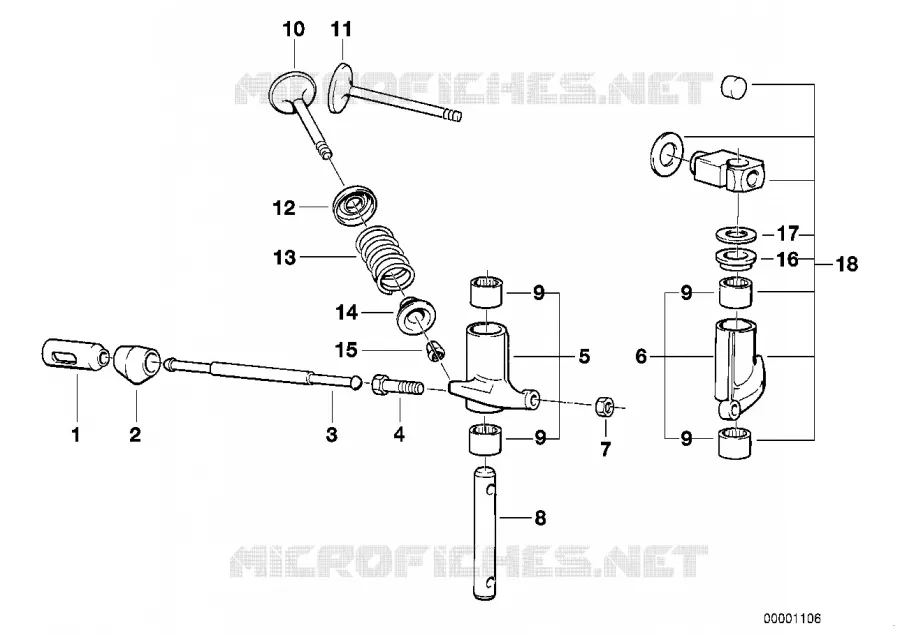 Comm.des soupapes-culbuteur/valves BMW Motorrad BMW Motorrad Classic R 80 1980 2V (80-92)  R80