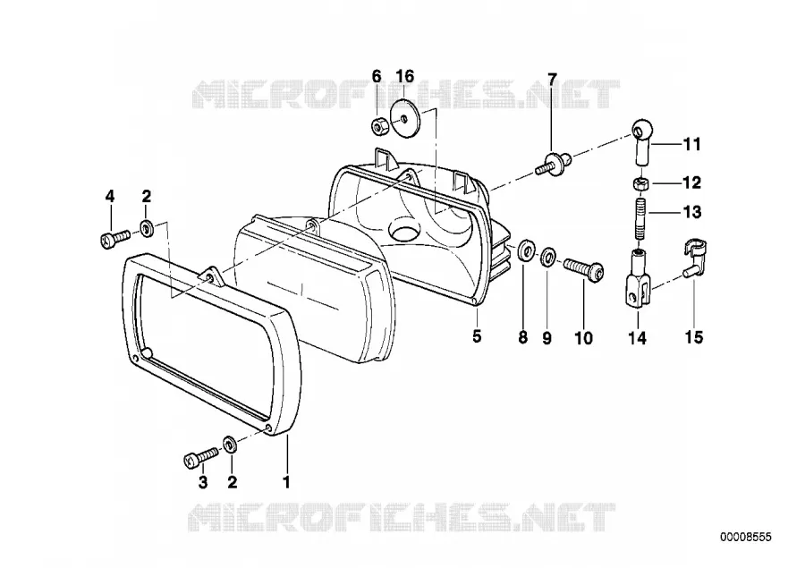 Composants pour projecteur BMW Motorrad BMW Motorrad R 1100 1993 4V  259 (0404,0409)