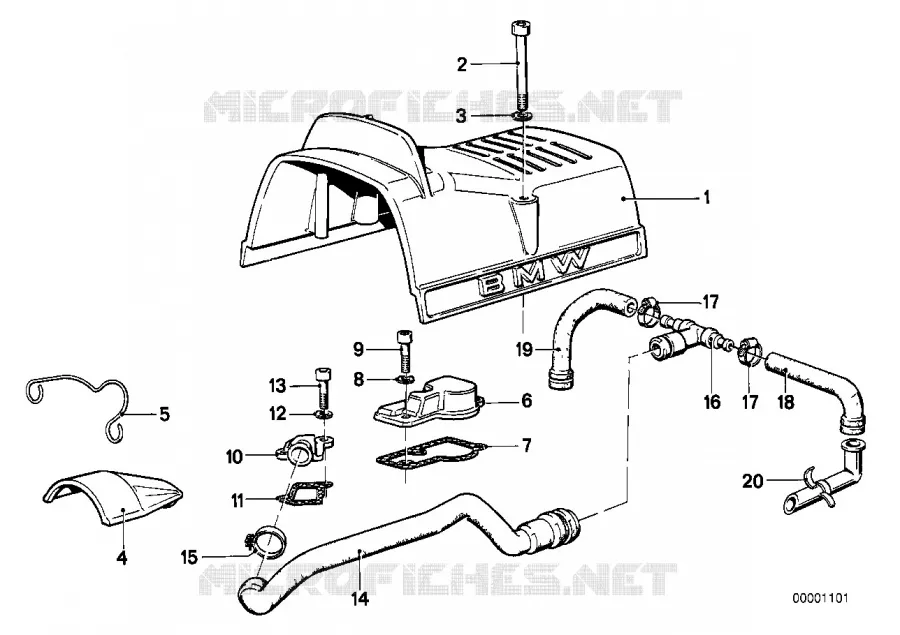 Couvercle / ventilation de carter-moteur BMW Motorrad BMW Motorrad Classic R 100 1991 2V (91-95)  R100