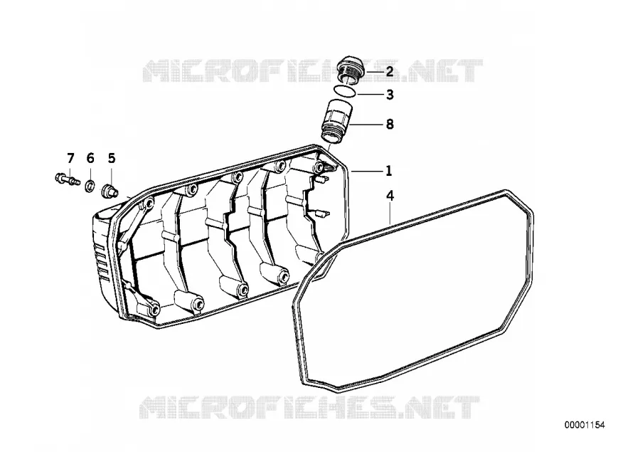 Couvercle de carter-moteur BMW Motorrad BMW Motorrad K 1100 1989 4 cyl. 4 soup.  K589 (0526, 0536)