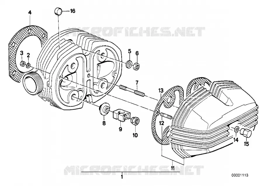 Culasse/couvre culasse BMW Motorrad BMW Motorrad Classic R 45 1980 Boxer (78-85)  R45