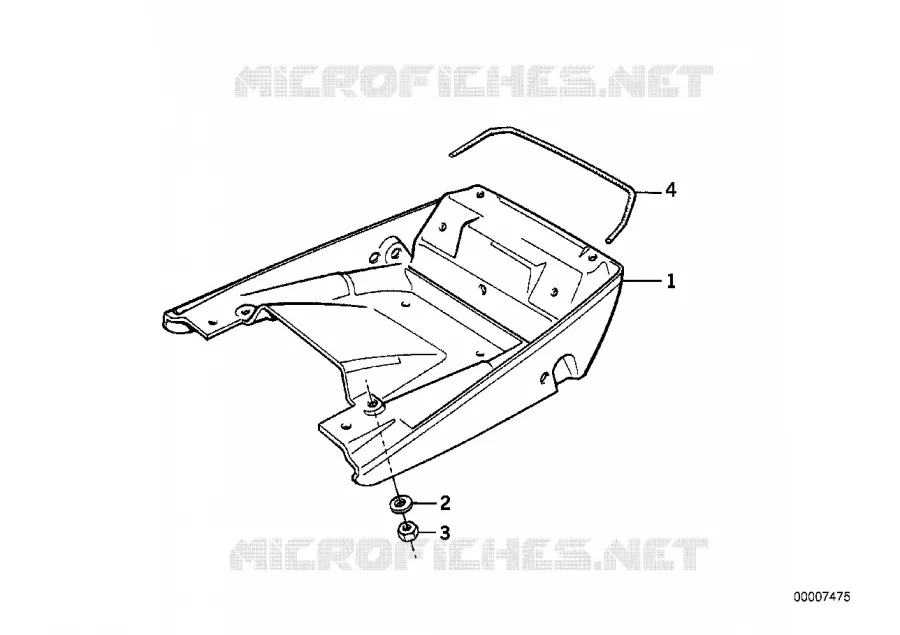 Dosseret de selle inferieur BMW Motorrad BMW Motorrad Classic K 75 1989 3 cyl.  K569 (0565,0573)
