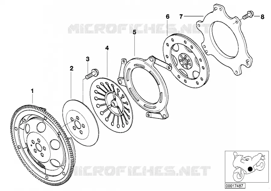 Embrayage - pièces singul. BMW Motorrad BMW Motorrad R 1150 2002 4V  R28 (0308,0318)