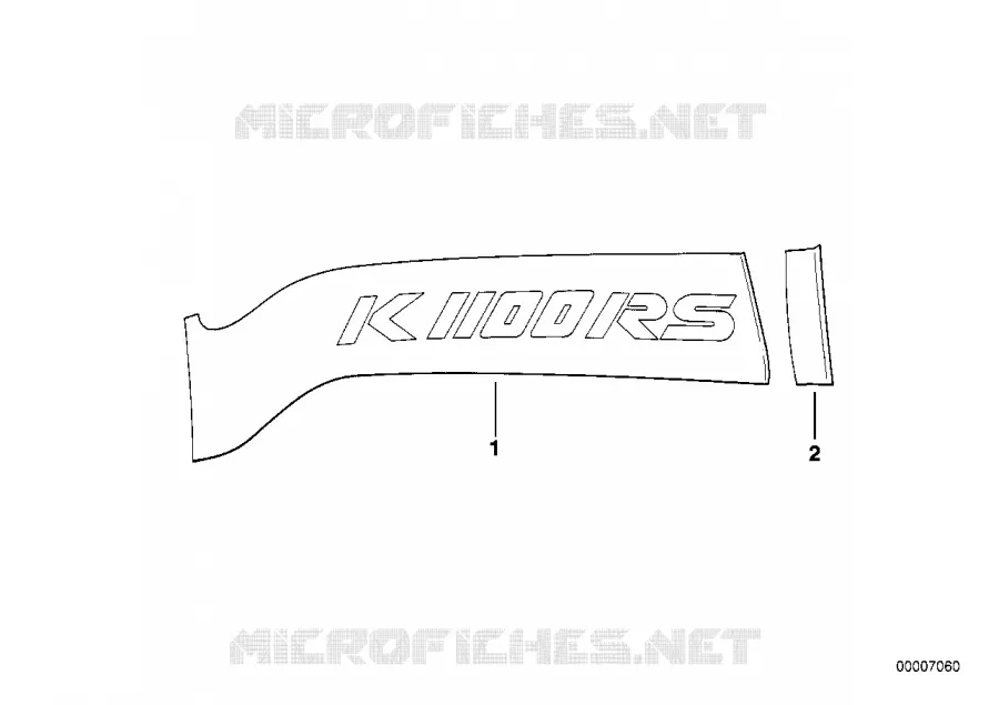 Etiquette BMW Motorrad BMW Motorrad K 1100 1992 4 cyl. 4 soup.  K589 (0522,0532)