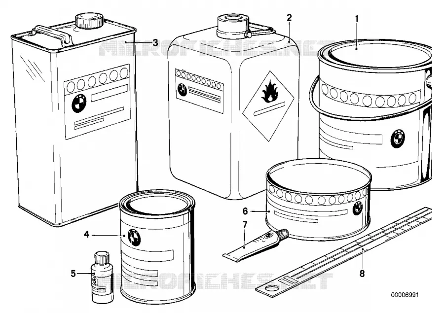 Filler/mastic/accessoires BMW Motorrad BMW Motorrad Classic K 100 1987 4 cyl. 2 soup.  K589 (0521)