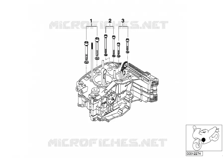 Fixation à vis carter de moteur à droite BMW Motorrad BMW Motorrad R 1200 2002 4V  259C (0329,0379)