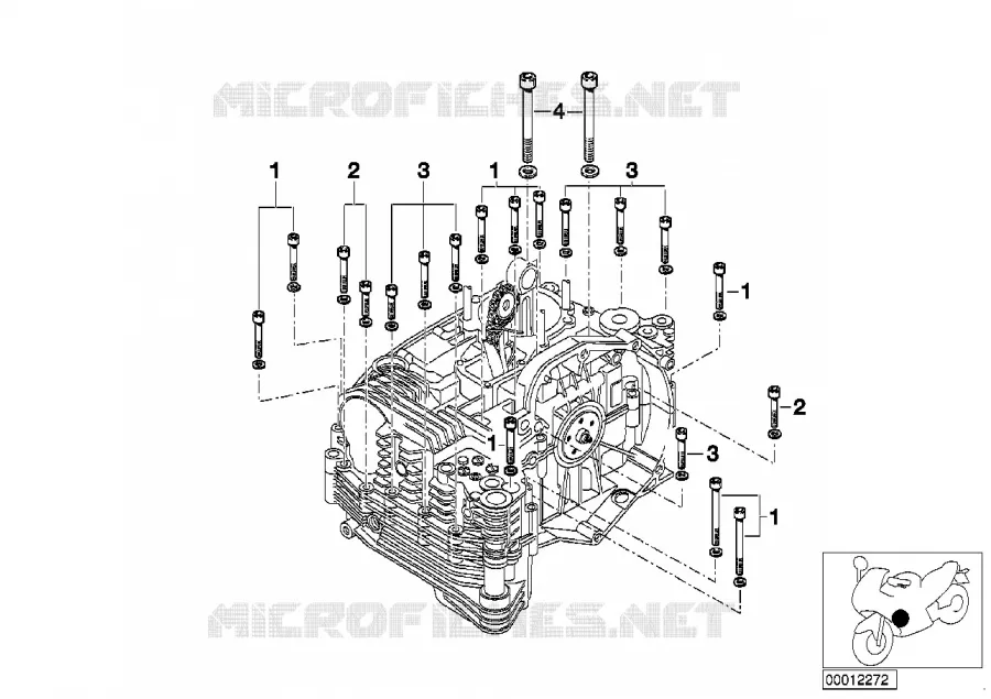 Fixation à vis carter de moteur à gauche BMW Motorrad BMW Motorrad R 1200 2002 4V  259C (0329,0379)