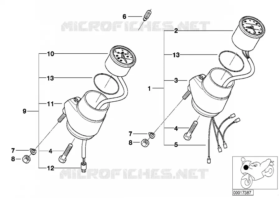 Instruments supplem. / pieces detachees BMW Motorrad BMW Motorrad Classic R 100 1986 2V (87-90)  R100