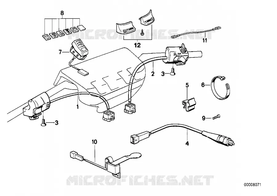 Interrupteur BMW Motorrad BMW Motorrad Classic K 75 1985 3 cyl.  K569 (0564,0574)