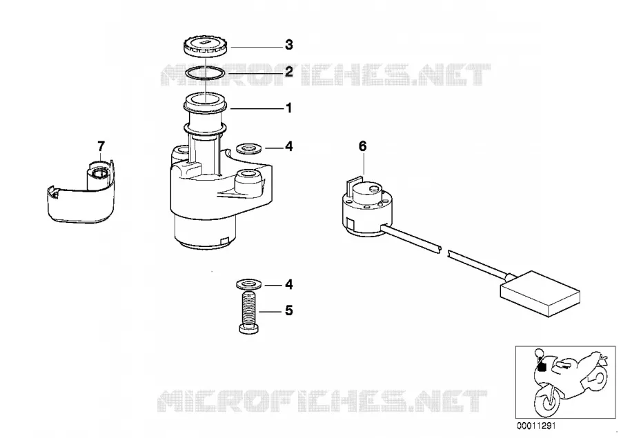 Interrupteur dallumage BMW Motorrad BMW Motorrad K 1200 1996 4 cyl. 4 soup.  K589 (0544,0554)