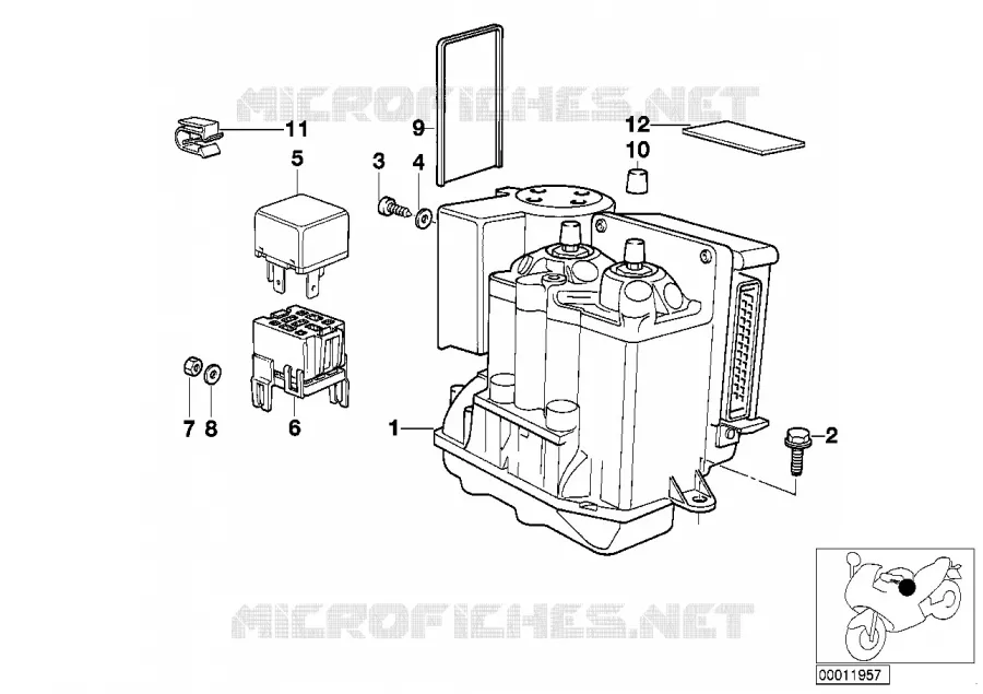 Modulateur de pression ABS BMW Motorrad BMW Motorrad R 1100 1993 4V  259R (0402,0407)