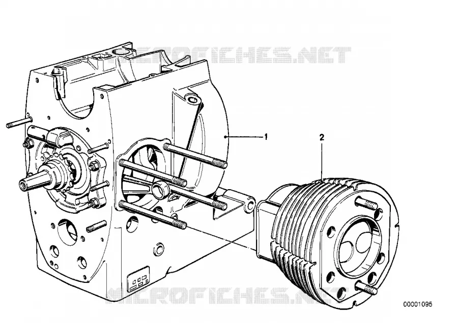 Moteur semi-comp./ Cylindre avec pistons BMW Motorrad BMW Motorrad Classic R 100 1989 2V (87-90)  R100