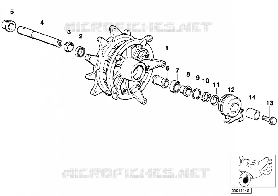 Moyeu de roue pieces rapportees av BMW Motorrad BMW Motorrad R 850 1996 4V  259 (0412)