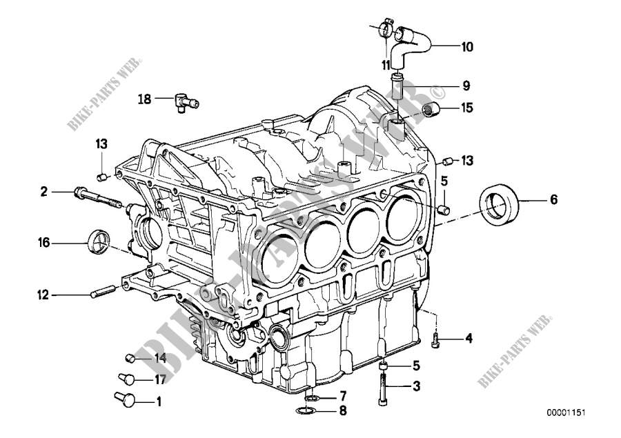 Pièces de bloc moteur pour BMW Motorrad K 1100 RS à partir de 1992
