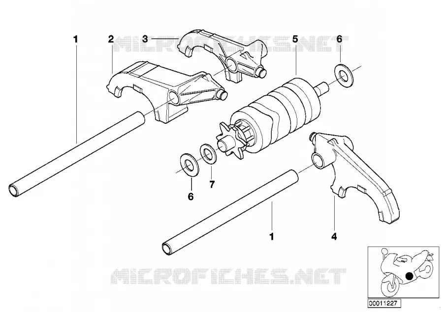 Pièces de boîte 6 vitesses BMW Motorrad BMW Motorrad K 1200 1996 4 cyl. 4 soup.  K589 (0544,0554)
