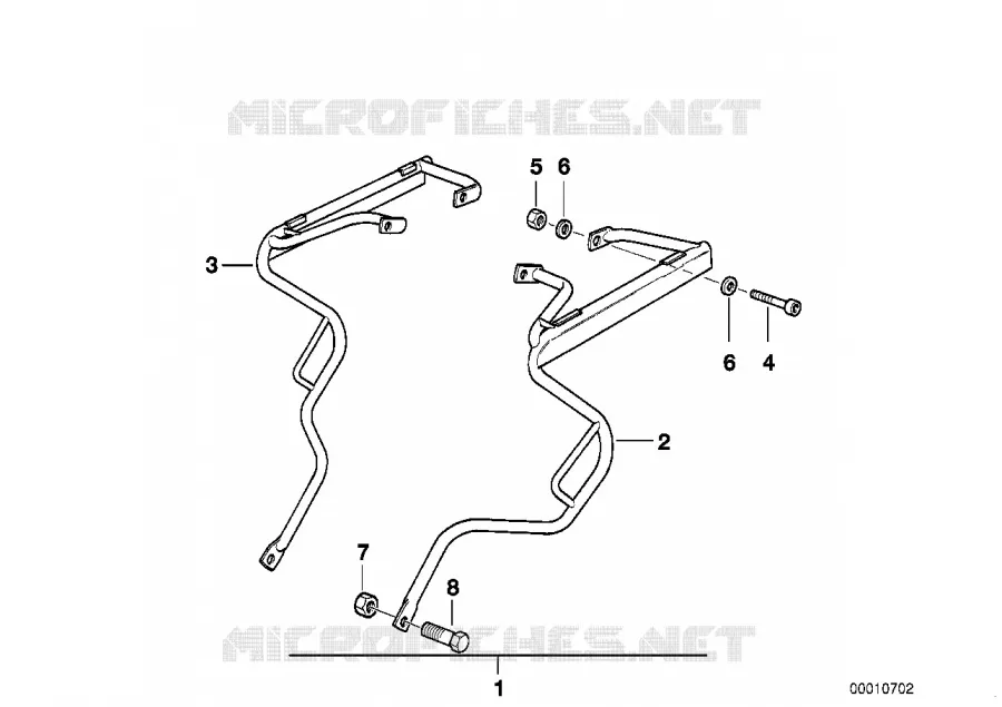 Pièces de porte-bagages BMW Motorrad BMW Motorrad F 650 1996   E169 (0162)