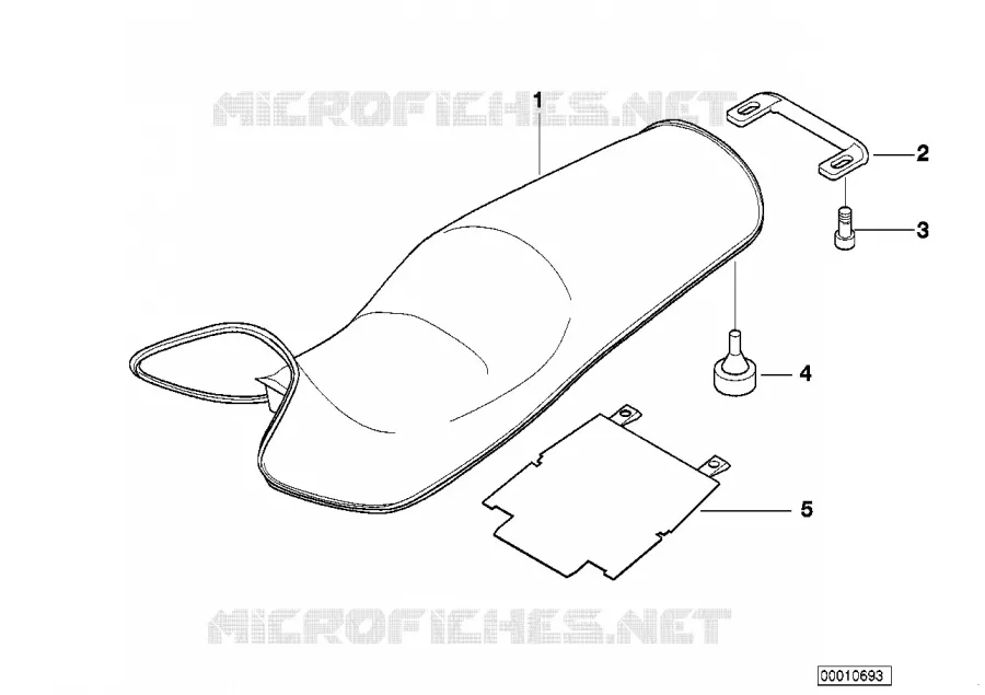 Pièces de selle BMW Motorrad BMW Motorrad K 1200 1996 4 cyl. 4 soup.  K589 (0544,0554)