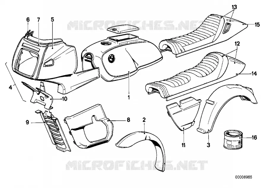 Pieces peintes   508 lavarot BMW Motorrad BMW Motorrad Classic R 100 1977 2V (76-84)  R100