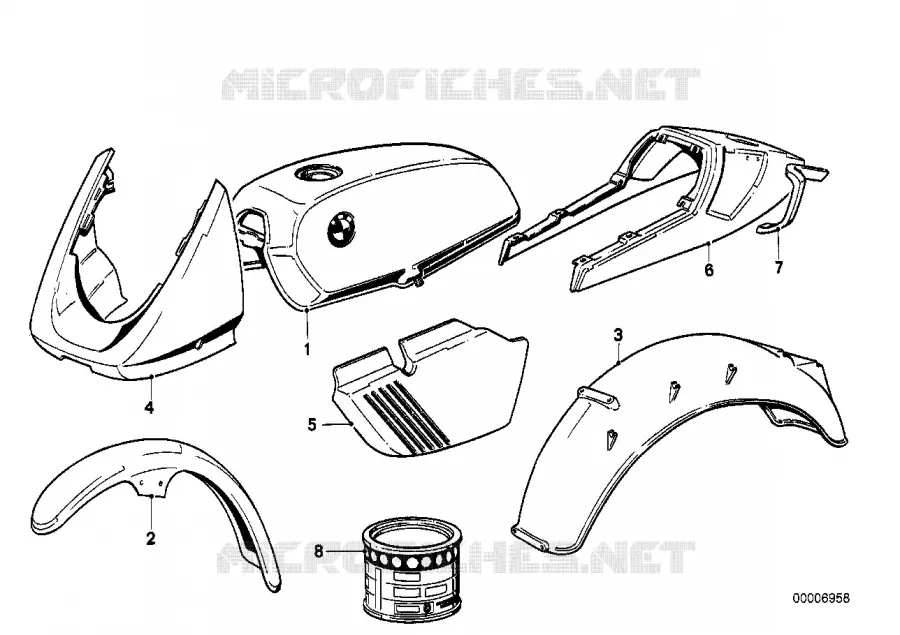 Pieces peintes   562 hennarot BMW Motorrad BMW Motorrad Classic R 65 1981 Boxer (78-85)  R65