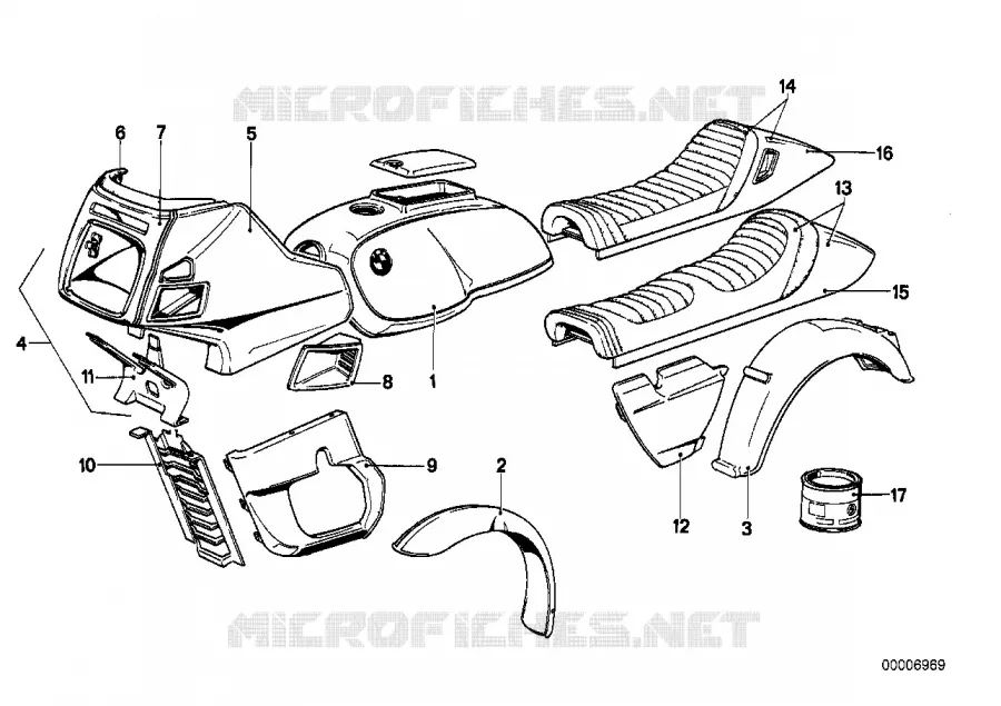 Pieces peintes   566 rot BMW Motorrad BMW Motorrad Classic R 60 1976 2V (76-85)  R60
