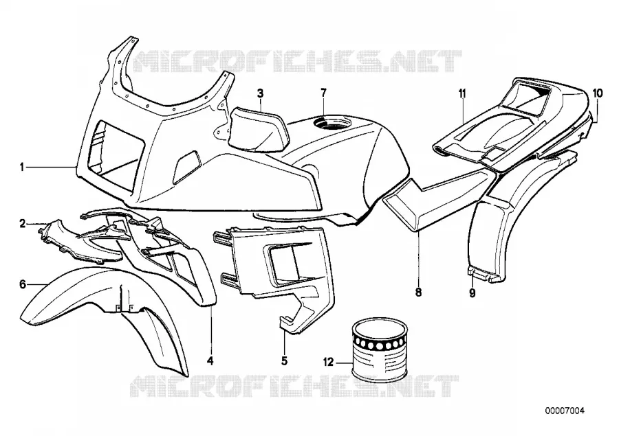 Pieces peintes   579 dolomitgrau BMW Motorrad BMW Motorrad Classic K 100 1986 4 cyl. 2 soup.  K589 (0506,0516)