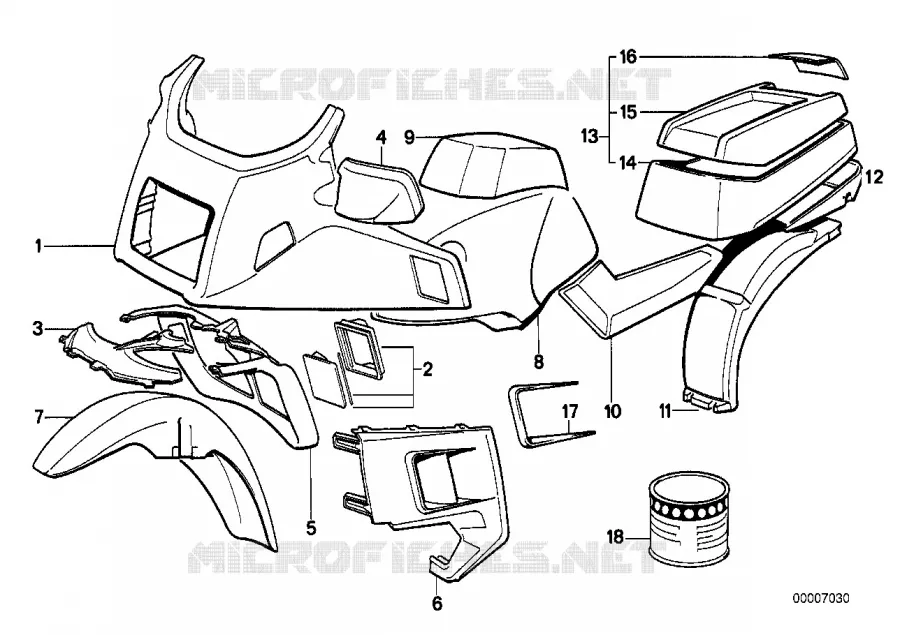 Pieces peintes   608 avusschwarz BMW Motorrad BMW Motorrad Classic K 100 1986 4 cyl. 2 soup.  K589 (0506,0516)