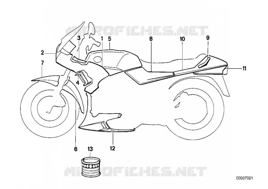 Pieces peintes   643 marrakeschrot BMW Motorrad BMW Motorrad Classic K 75 1985 3 cyl.  K569 (0563,0572)