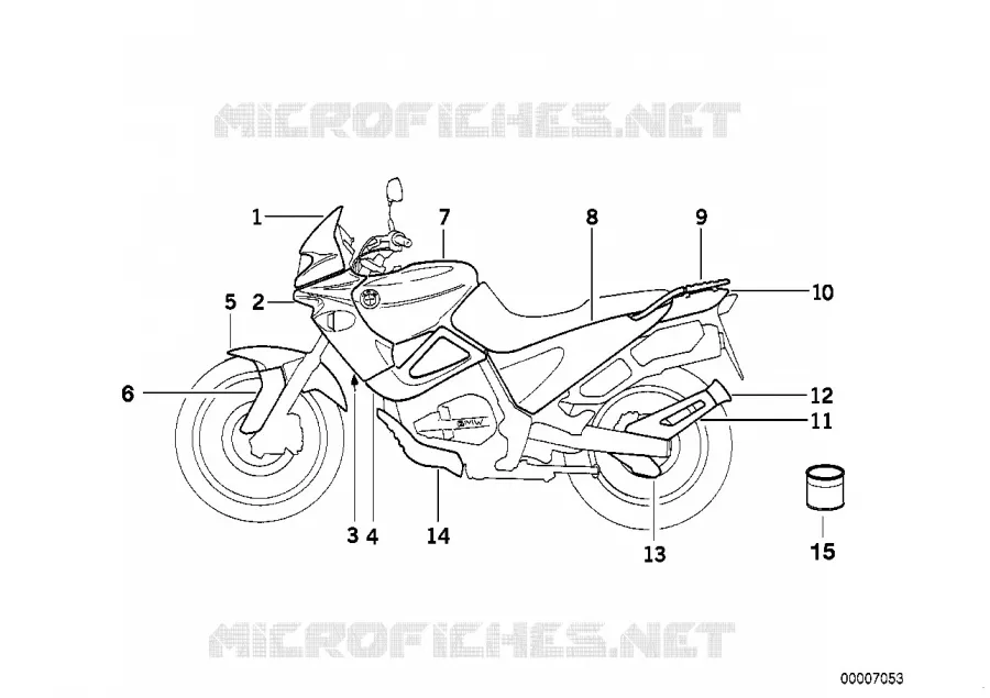 Pièces peintes 715 tiefschwarz BMW Motorrad BMW Motorrad F 650 1993   E169 (0161)