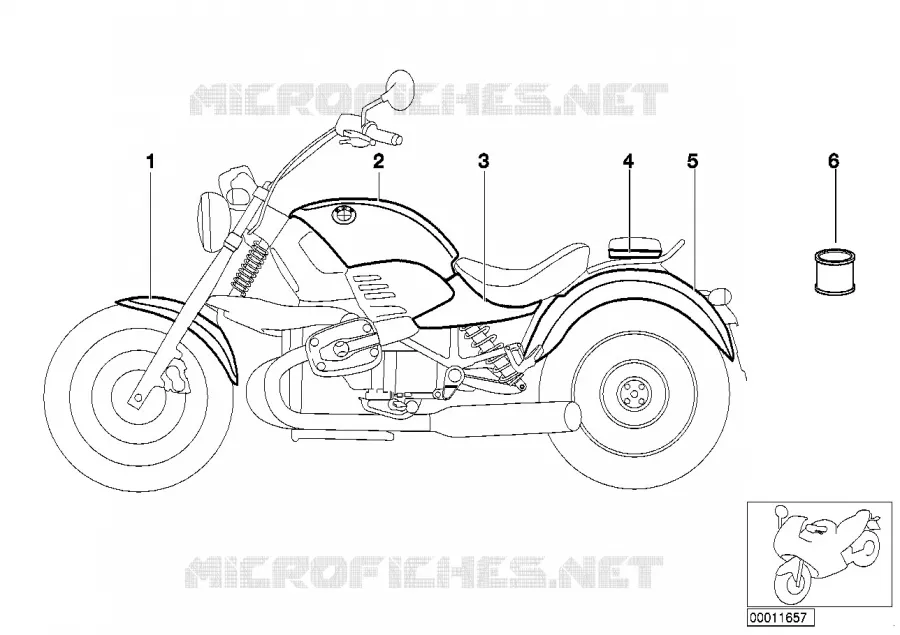 Pièces peintes 741 champagner BMW Motorrad BMW Motorrad R 1200 2002 4V  259C (0309,0319)