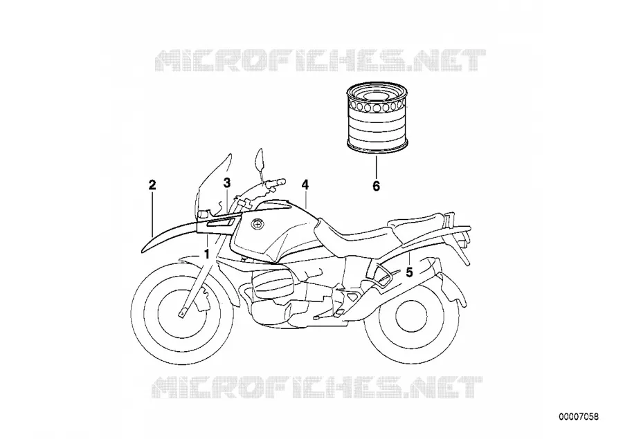Pièces peintes 765 arktissi./dakargelb BMW Motorrad BMW Motorrad R 1100 1993 4V  259 (0404,0409)