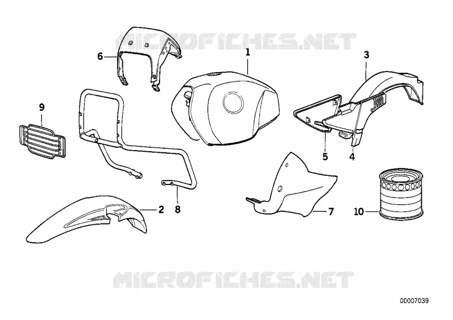Pieces peintes en samtviolet 692 BMW Motorrad BMW Motorrad Classic R 80 1990 2V (90-95)  R80