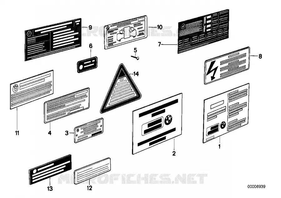 Plaque / étiquette signalétique BMW Motorrad BMW Motorrad Classic R 65 1981 Boxer (78-85)  R65
