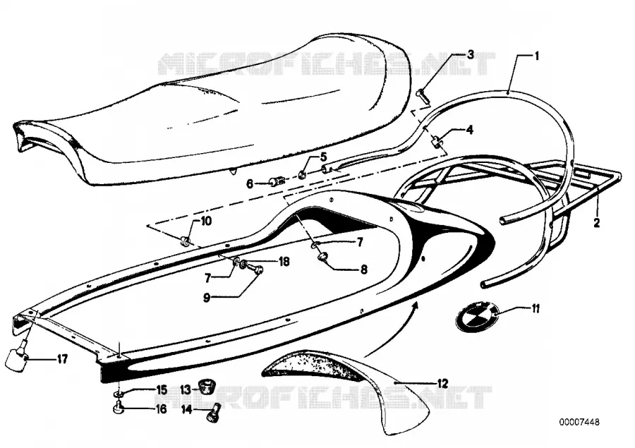Porte-bagages BMW Motorrad BMW Motorrad Classic R 80 1982 2V (76-85)  R80