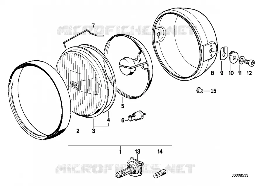Projecteur BMW Motorrad BMW Motorrad Classic K 75 1984 3 cyl.  K569 (0562,0571)