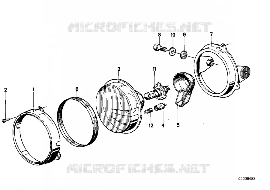 Projecteur BMW Motorrad BMW Motorrad Classic R 100 1986 2V (87-90)  R100