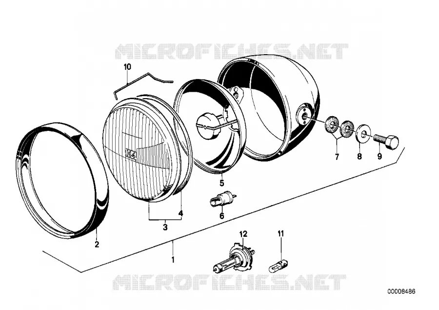 Projecteur BMW Motorrad BMW Motorrad Classic R 65 1981 Boxer (78-85)  R65