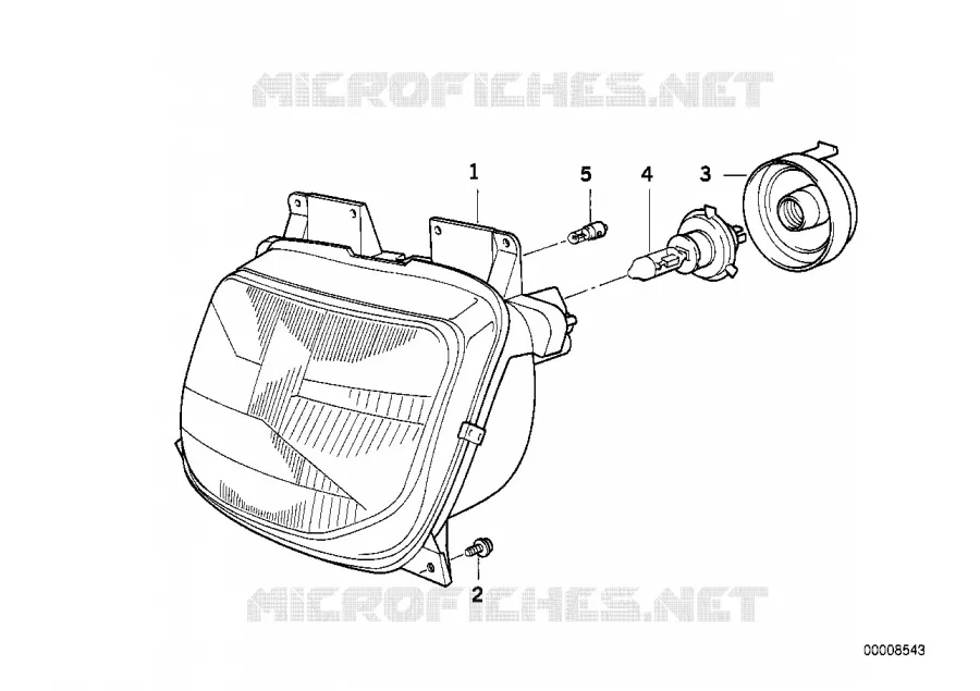 Projecteur BMW Motorrad BMW Motorrad R 1100 1992 4V  259 (0411,0416)